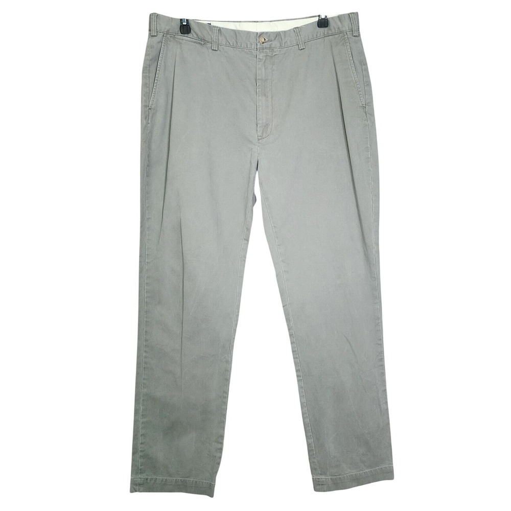 Polo Ralph Lauren Chino Pants Mens 40x36 Gray Straight Leg Cotton Twill Classic